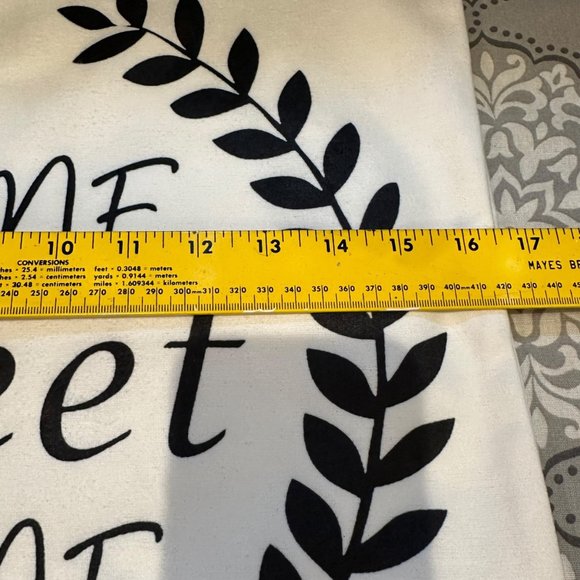 Unbranded 2 Pillowcase Covers Home Sweet Home Handmade Zip Closure Home Decor - Picture 5 of 6